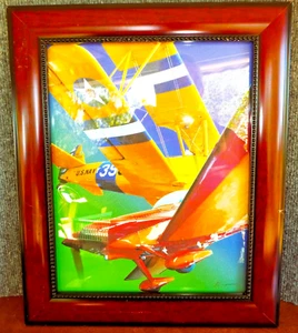 "Flugzeuge" verziert gerahmtes Aquarell George Zucconi zugeschrieben gerahmt signiert - Bild 1 von 20
