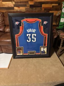 Kevin Durant Autographed Thunder Jersey beautifully framed. Gorgeous! - Picture 1 of 2