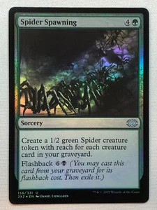 MTG Double Masters 2022 Spider Spawning 158 Foil NM/M - Picture 1 of 1