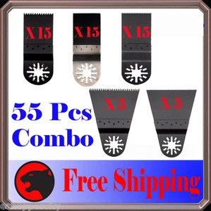 55 Pcs Oscillating MultiTool Saw For Wood Metal Cutting Diy - Picture 1 of 5