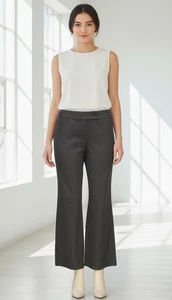 Ann Taylor Damen Cropped Hose Stretch Braun Petite Größe 6P - Bild 1 von 10