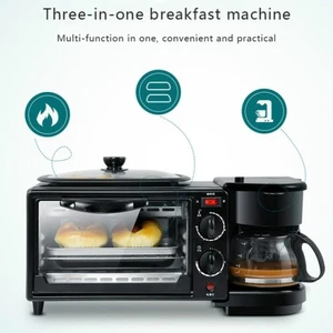 Máquina de desayuno eléctrica 3 en 1: cafetera + sartén + mini horno. - Imagen 1 de 11