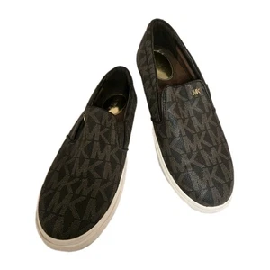 Michael Kors Mk logo print slip on shoes sneakers Women’s Size 6.5 M - Picture 1 of 6