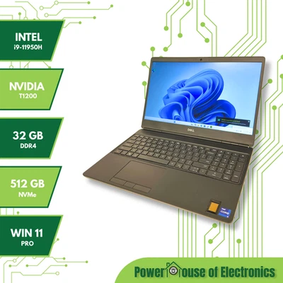 Dell Precision 7560 Laptop | i9-11950H | T1200 | 32GB DDR4 | 512GB NVMe | W11Pro - Image 1 of 4