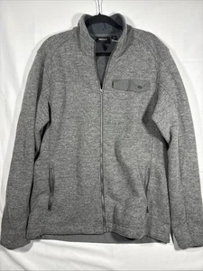Marmot Mens XL Wool Blend Full Zip Sweater Fleece Jacket Gray Outdoor Casual - Picture 1 of 11