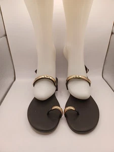NEW White House Black Market Knotted Flats-Black Size 8 US - Picture 1 of 17