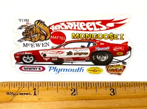 Tom "THE MONGOOSE" McEwen Mongoose I 1970 Plymouth Duster Hot Wheels Med Sticker - Bild 1 von 1