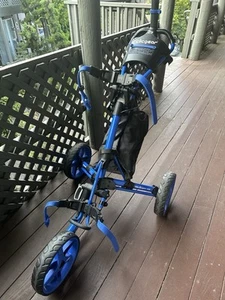 Clicgear 4.0 Push Cart Royal Blue - Picture 1 of 10