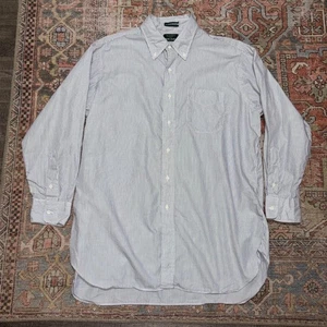 Vintage Gitman Bros. Rich's Stripe Button Down Shirt Mens Sz 17 - 34 USA Cotton - Picture 1 of 6