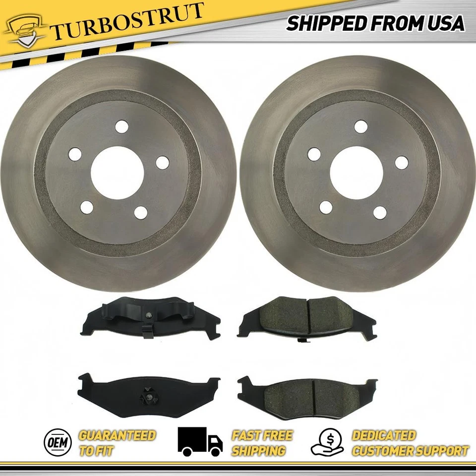 Kit de pastillas de freno rotores de freno traseros OE para Chrysler New Yorker 1991-1993 2,5 L Foto 1 de 1