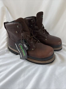 Hytest Safety Footwear Brown Boots Mens 10.5M Steel Toe K13281 6” NEW - Picture 1 of 11