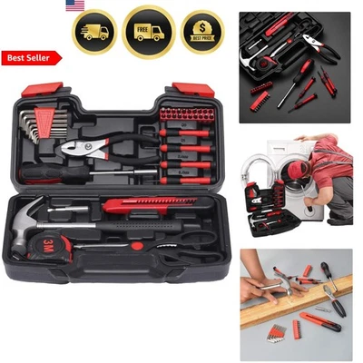Household Tools Kit Small Home Repair Tool Set with Plastic Toolbox - Image 1 of 4