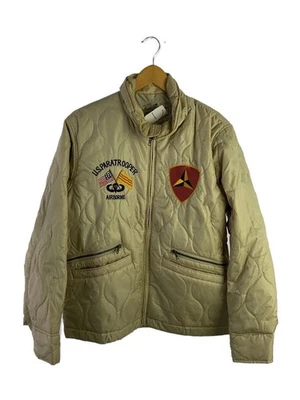 AVIREX Quilted Jacket L Polyester BEG 6172129 - Image 1 of 4