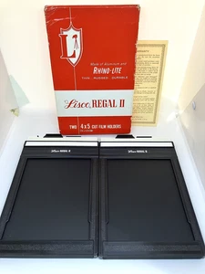 Lot of 2 [Unused in Box] Lisco Regal II 4x5 Cut Film Holder Large Format Japan - Picture 1 of 10