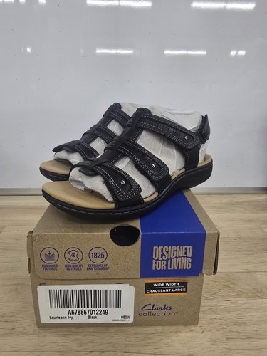 Clarks Laurieann Ivy Sandalo da donna 8 B(M) US Nero