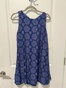 Altar’d State Mini Dress - Lace - Blue - Size Large - NWT - Picture 1 of 5