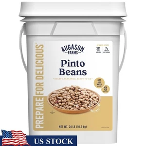 Emergency Food Pinto Beans 24lb Tub High Protein Survival Food Shelf Stable New - Bild 1 von 10
