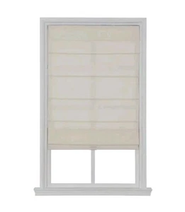 Home Decorators Collection Cordless Light Filtering Roman Shade 27"X64" / IVORY - Picture 1 of 4