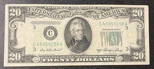 1950 A Twenty Dollar Federal Reserve Note $20 Bill Better Grade #94684 - Picture 1 of 2