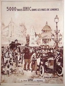 PUBLICITÉ UNIC INUSABLE 5000 TAXIS DANS LES RUE DE LONDRES 15 ANS SERVICE SÉPIA - Imagen 1 de 1