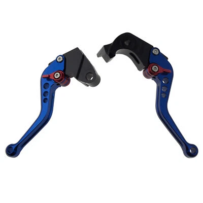 Hand Blue For Kawasaki Ninja ZX 6R 07-14 CNC Shorty Brake Clutch Levers Finger - Image 1 of 4