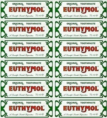 12 X Euthymol Originale Dentifricio 75ml Exp 08/2027 Venditore UK