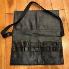 Black Leather bh Cosmetics Makeup Brush Bag Excellent Condition