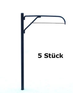 Sommerfeldt N: 5 x Straßenbahn Streckenmast, schwarz brüniert (SO 428) - NEU - Bild 1 von 1
