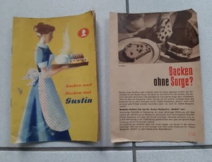 Dr. Oetker - Kochen und Backen mit Gustin Rezeptheft + Backen ohne Sorge - 50er - Bild 1 von 4