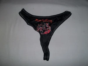 Slayer Show No Mercy grafischer hochbeiniger Schnitt Tanga Höschen S schwarz neu in Verpackung Thrash Metal - Bild 1 von 2