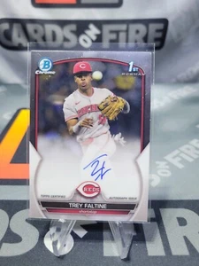 Trey Faltine 2023 Bowman Chrom 1. Bowman Auto rot - Bild 1 von 2