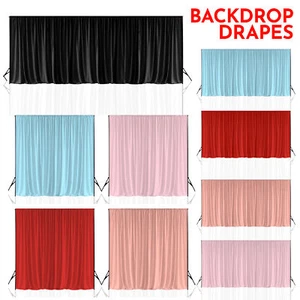 Backdrop Curtains Stretchable Fabric Wedding Stage Photography Background Drapes - Picture 1 of 60