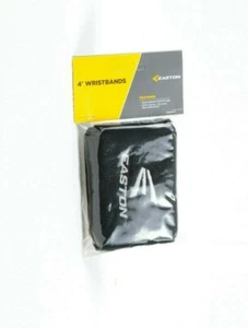 FACTORY CLOSEOUT 72 PR of 4" PLUSH EASTON Black & Silver WRIST-SWEAT BANDS $5 EA - Picture 1 of 2