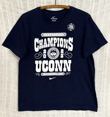 UConn Men's Basketball 2023 National Champions Men's Large Nike Blue S/S T-Shirt - Image 1 of 3