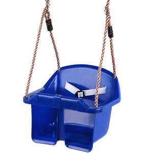 Babyschaukelsitz Blau Hartplastik Kinderschaukelsitz Gartenschaukelsitz - Bild 1 von 5