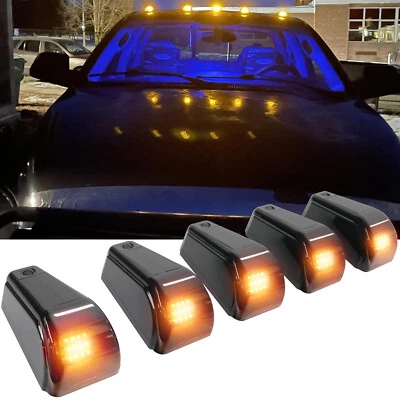 5X Luces LED de cabina ámbar para techo inalámbrico con energía solar para Dodge Ram 1500 2500 3500 Foto 1 de 4