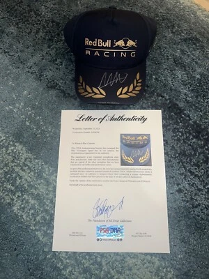 Chapéu Red Bull Racing Champions oficial assinado por Max Verstappen PSA/DNA #2 - Imagem 1 de 4
