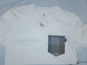 The Quiet Life - Plaid Pocket Tee, White w/ Plaid Pocket, Large - Picture 1 of 1