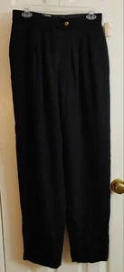 Liz Claiborne Pleat Front Career Dress Pants Pockets Lined Black Sz 10 NEW - Picture 1 of 5