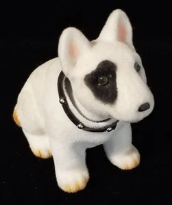 Vtg - Bull Terrier - Flocked - Nodder / Bobblehead - Russ - 5" x 2-1/2" x 5-1/4" - Picture 1 of 5