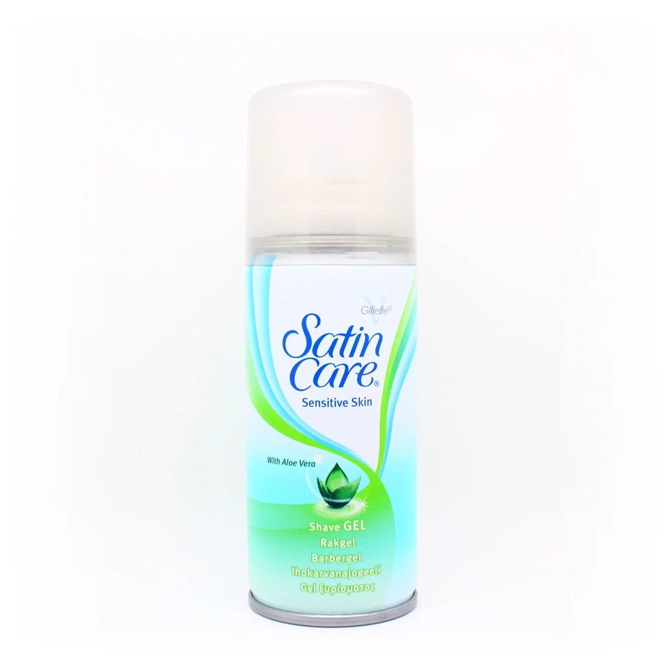 Gillette Satin Care Aloe Vera Sensitive Mini Shave Gel 75ml - Travel Size