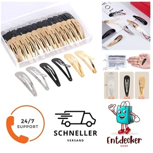 Snap Haarspangen Metallclips in Gold, Silber & Schwarz mit Box 60x 5cm - Bild 1 von 1