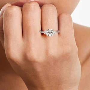 14 Karat Weißgold Verlobungsring 1,20 kt IGI Lab Created Rundschliff Diamant - Bild 1 von 13