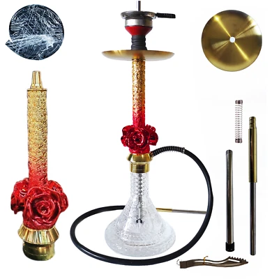 Shisha Set, Hookah , Wasserpfeife , Hals+Aluminium , Narjela ,Blumenmodell - Bild 1 von 4