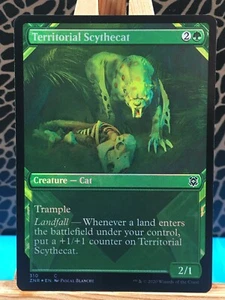 MTG - Territorial Scythecat. Zendikar Rising. Showcase Foil - Common Creature. - Picture 1 of 2
