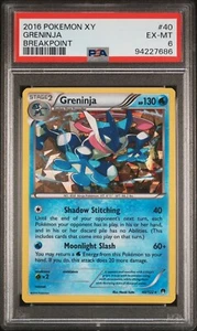 Pokemon Card PSA 6 Greninja Breakpoint 2016 Holo 40/122 1R - Picture 1 of 2