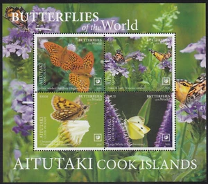 Aitutaki (2020) Butterflies of the World, Part II - S/S - Picture 1 of 1