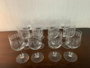 11 Glasses Wine Engraved Crystal Baccarat? (Price per Unit) - Picture 1 of 9