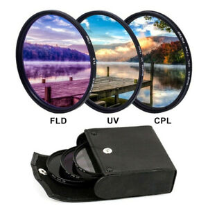 Photography Filter Kit FLD Photo for SLR Camera Professional UV CPL Polarizer 