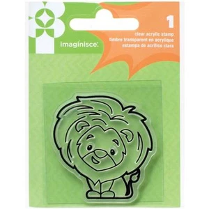 Imaginisce "Family Fun Zoo - Lion" Clear Acrylic Snag'em Stamps 400663 - Picture 1 of 1